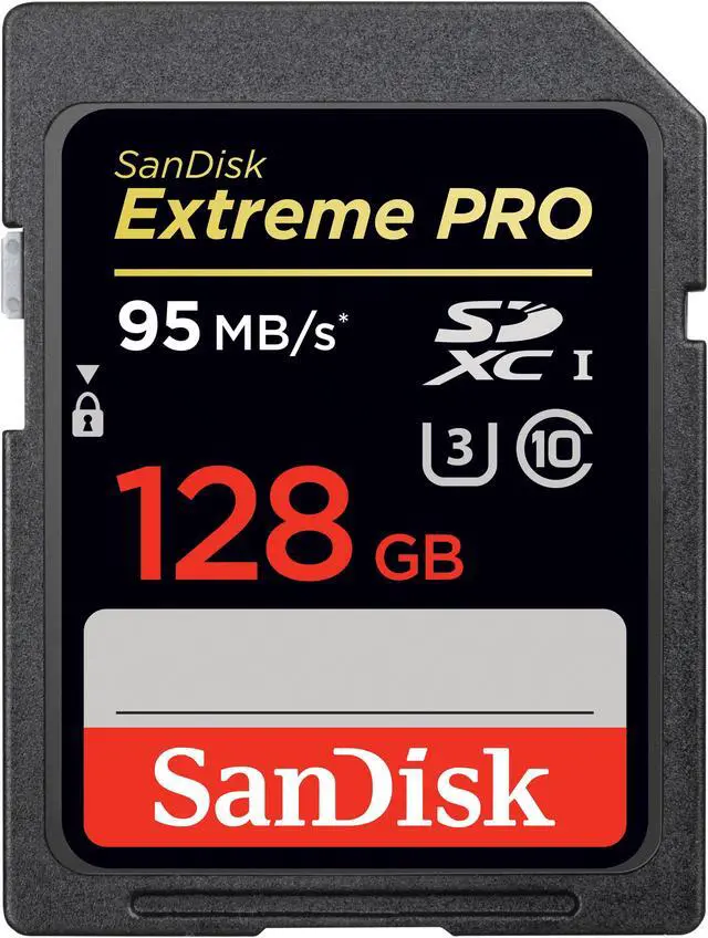 Alt view image 2 of 9 - SanDisk - SDSDXP-128G-A46 - SanDisk Extreme Pro 128 GB SDXC - Class 10/UHS-I - 95 MB/s Read - 90 MB/s Write - 1 Card -