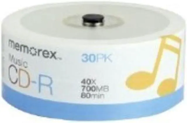 Main image of Memorex Music CD Recordable Media - CD-R - 40x - 700 MB - 30 Pack Spindle