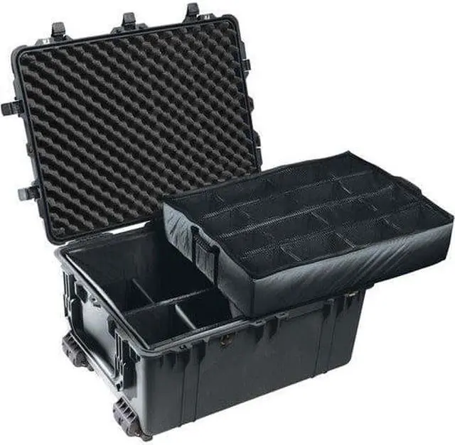 Alt view image 3 of 11 - Pelican 1630 Transport Case with Dividers (Black)