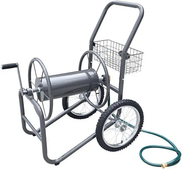 Alt view image 2 of 20 - Liberty Garden 880 Two Wheel Hose Cart - 2 Casters - 24" Width x 36.8" Depth x 38.8" Height - Steel Frame - Bronze