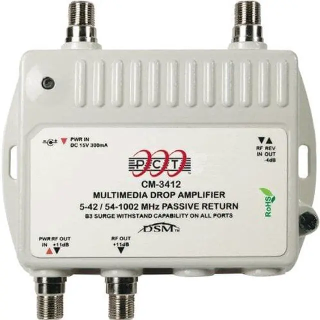 Alt view image 4 of 17 - Channel Master 3412 Ultra Mini Distribution Amplifier