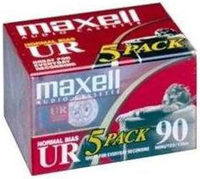 Alt view image 3 of 17 - Maxell 108562 Maxell UR Type I Audio Cassette - 5 x 90Minute - Normal Bias