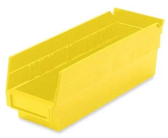 Alt view image 3 of 6 - Akro-Mils Shelf Bin - 4" Height x 4.1" Width x 11.6" Depth - Polypropylene - Yellow