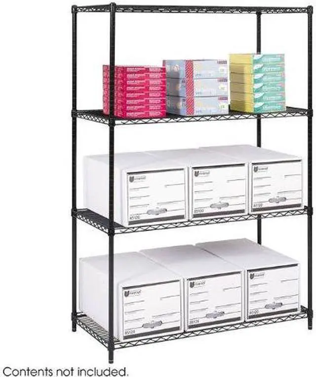 Alt view image 7 of 20 - Safco 5294BL Industrial Wire Shelving