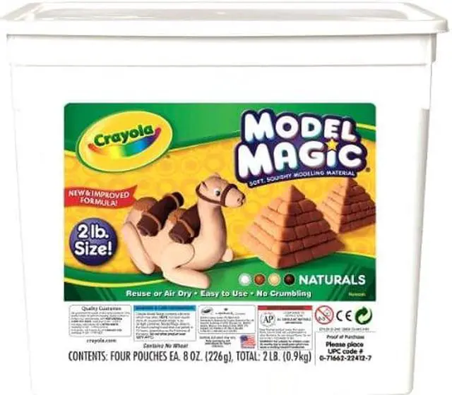 Alt view image 3 of 5 - Crayola Model Magic Modeling Compound Assorted Natural Colors 2 lbs. 232412