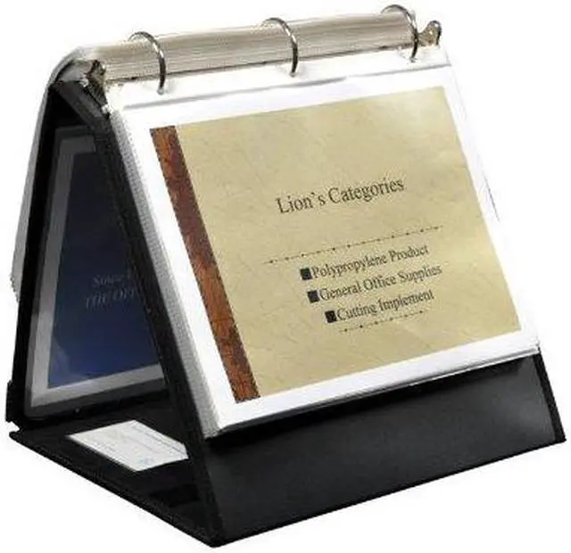 Alt view image 2 of 6 - Lion Office Products Ring Binder Easel 1-1/2" Cap Horizontal 11"x8-1/2" Black