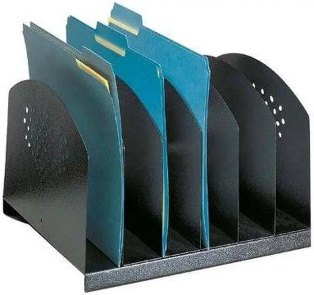 Alt view image 5 of 9 - Safco Steel Desk Rack 6 Sections 12-1/4"x11-1/8"x8" Black 3155BL - OEM