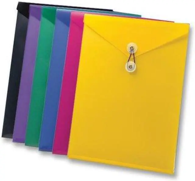 Alt view image 2 of 4 - Pendaflex ViewFront Poly Envelope – 8.50” x 11”, Poly – Blue, Black, Yellow, Purple, Green, Magenta – 1 Each
