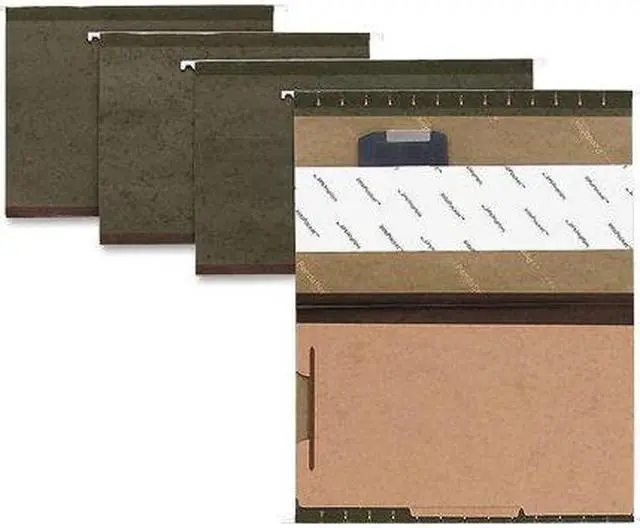 Alt view image 4 of 12 - Tops Pendaflex 59253 2   Expansion Hanging Folder  Letter  4-Section  GN  10/box