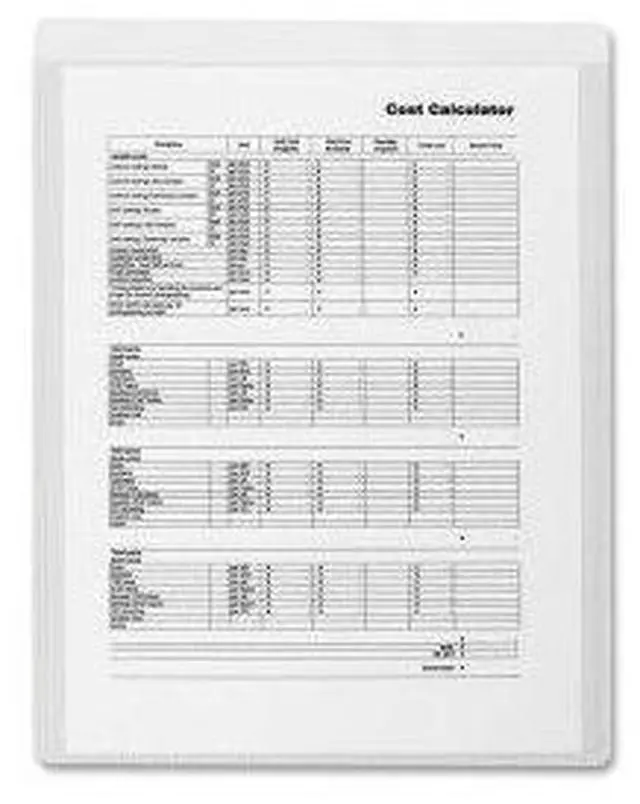 Alt view image 3 of 4 - Business Source Shop Ticket Holders Self-Adhesive 8-1/2"x11" 5/PK 50/BX CL 16466