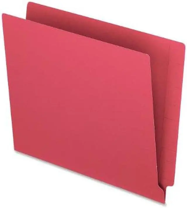 Alt view image 6 of 9 - End Tab File Folder 3/4" Exp. 11 pt. Letter 100/BX Red