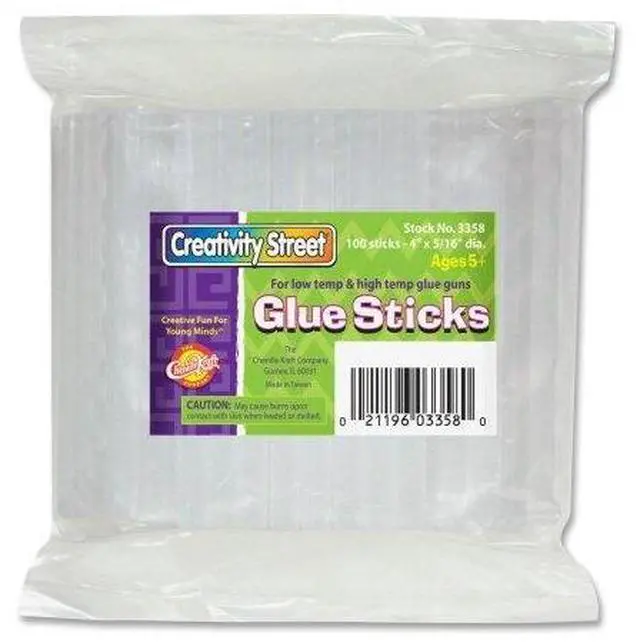 Main image of Chenille Kraft Glue Sticks 4 Oz. 4"x5/16" 100/PK 3358