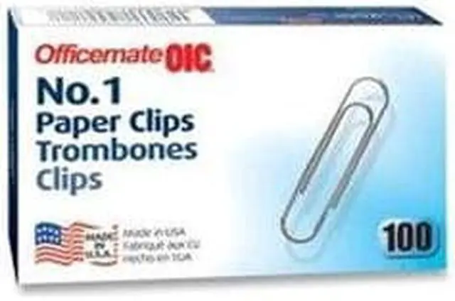 Alt view image 5 of 9 - Officemate Paper Clips Size 1 Standard .034 Gauge 100/BX Silver 99912