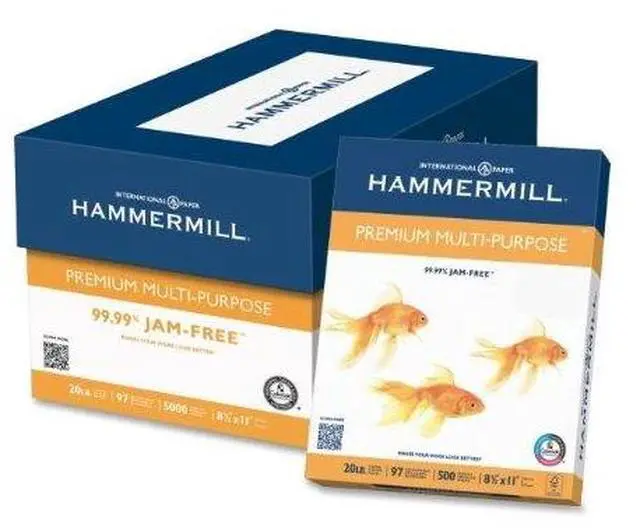 Alt view image 5 of 16 - Hammermill Premium Multipurpose Paper 20-lb. 8-1/2 x 11 White 5000/Carton 106310