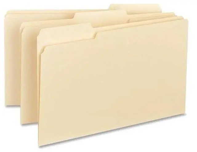 Alt view image 5 of 16 - Business Source Interior File Folders 1/3 Cut Assorted Legal 100/BX Manila 43560
