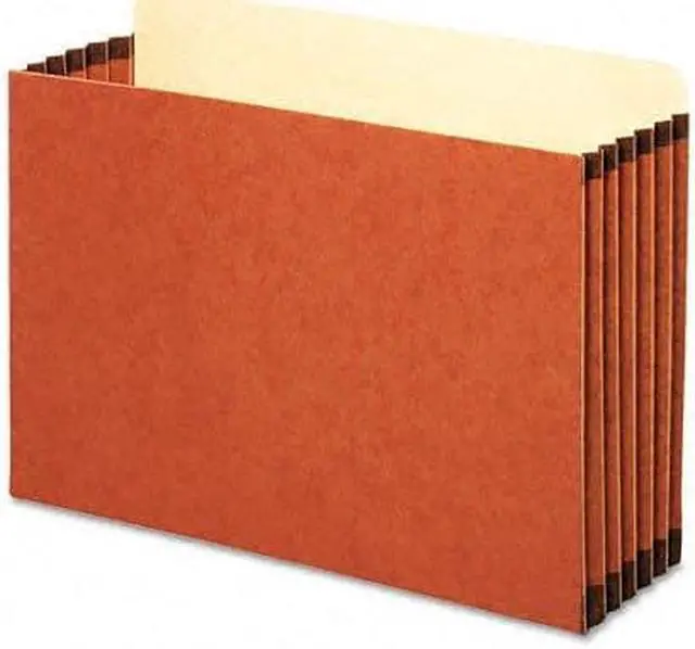 Alt view image 5 of 8 - 5 1/4 Inch Expansion File Pocket, Straight, Legal, Redrope, 10/Box