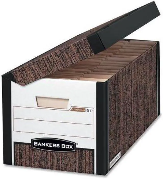 Alt view image 6 of 18 - Bankers Box SYSTEMATIC Med-Duty Storage Boxes Letter 12-1/8 x 24 x 10 Woodgrain