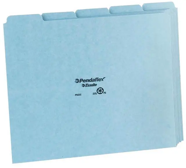 Alt view image 4 of 7 - Tops Pendaflex PN205 Top Tab File Guides  Blank  1/5 Tab  25 Point Pressboard  Letter  50 per Box