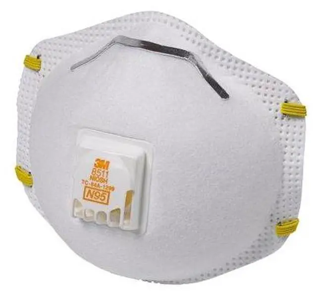 Alt view image 6 of 20 - 3M Paint Sanding Valved Respirator 8511PB1A