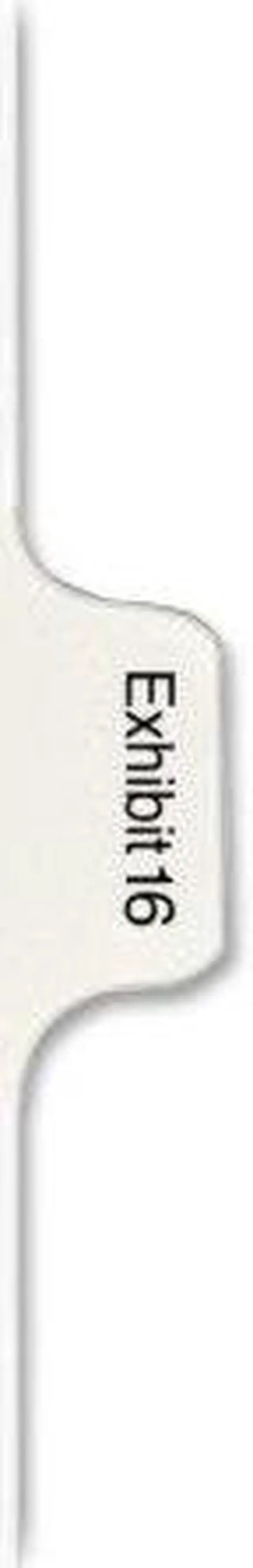 Alt view image 2 of 4 - Avery Index Divider, Exhibit 16, Side Tab, 25/PK, White 82148
