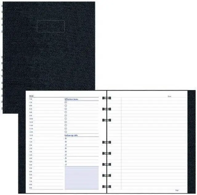 Alt view image 3 of 11 - Blueline Notepro Undated Daily Planner, 9.25 X 7.25, Black Cover, Undated A29C81