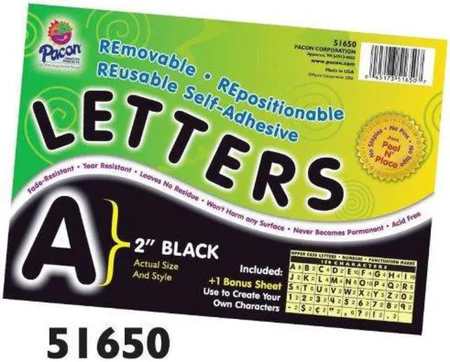 Alt view image 2 of 7 - Pacon Self-Adhesive Removable Letters