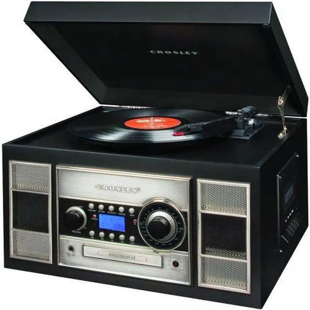 Alt view image 8 of 20 - Crosley Radio CR2413A-BK Memory Master II CD Recorder/USB (Black)