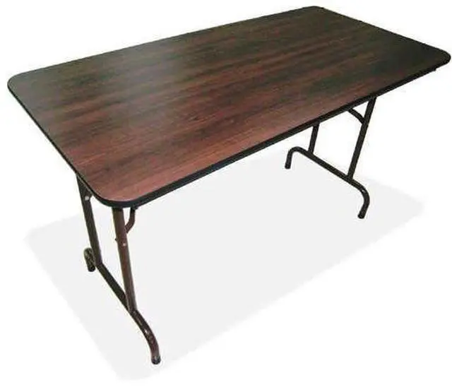 Alt view image 3 of 9 - Folding Table, 48"x24"x29", Mahogany