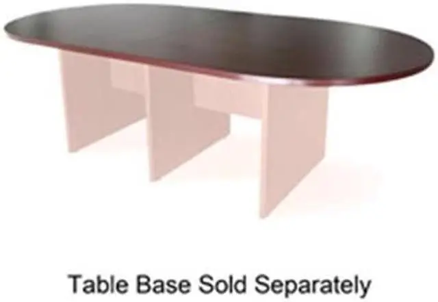 Alt view image 2 of 10 - Lorell Conference Tabletop Oval 96"x48" Mahogany 69150