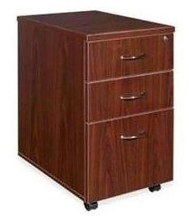Alt view image 3 of 17 - Lorell Mobile Pedestal Box/Box/File 16"x22"x28-1/4" Mahogany 69395