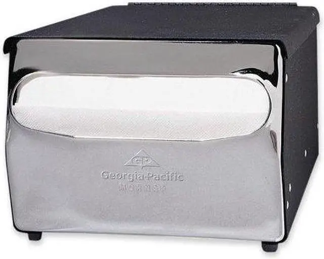 Alt view image 4 of 14 - Georgia-Pacific MorNap Cafeteria Model Napkin Dispenser - Steel - Black