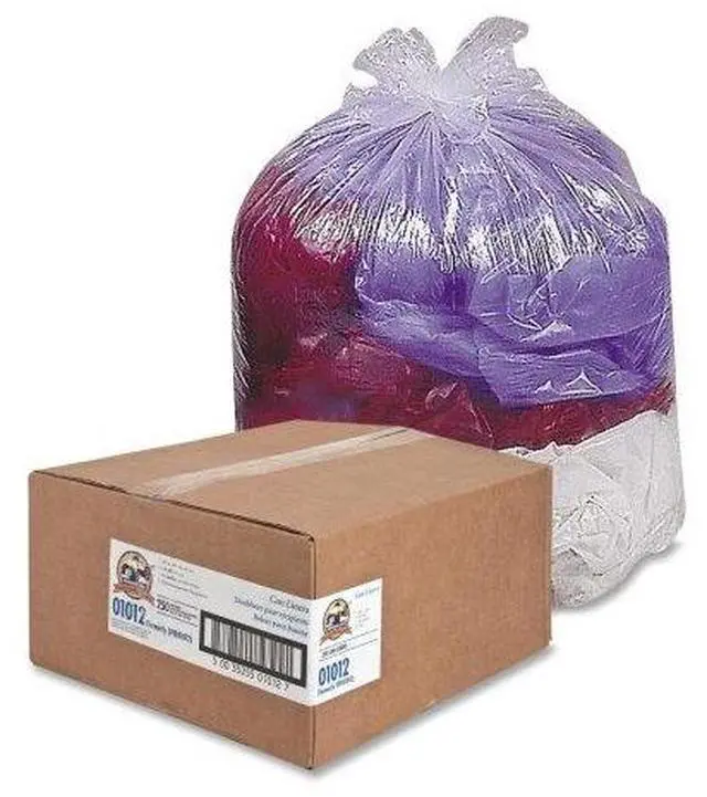 Alt view image 3 of 10 - Genuine Joe Trash Can Liners 30 Gallon .6Mil 30"x36" 250/CT Clear 01012