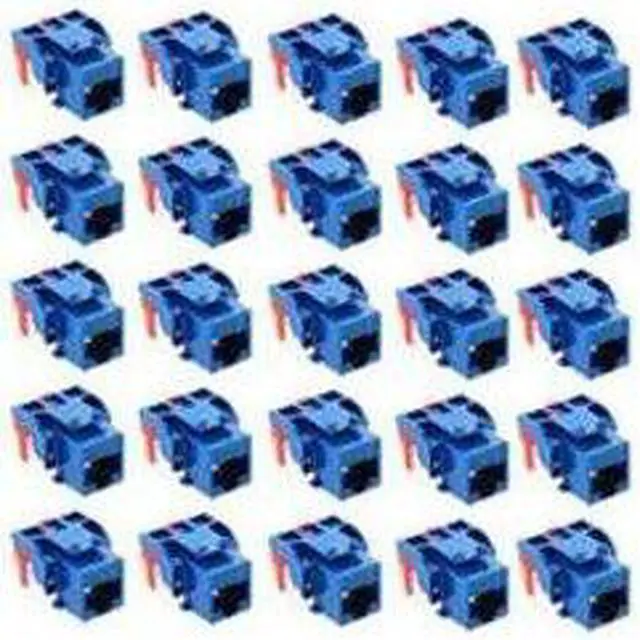 Alt view image 2 of 6 - ICC IC107L6CBL High Density Category 6 Modular EZ-RJ45 Connector; Blue, 25/Pack