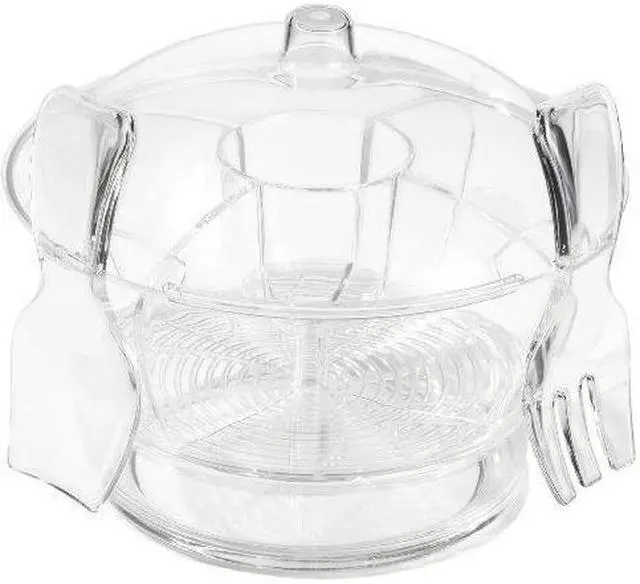 Alt view image 5 of 18 - Prodyne Acrylic Cold Bowl on Ice with Serving Spoon Fork - CB3