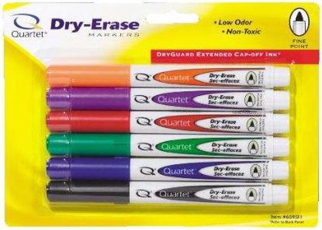 Quartet Low-Odor Dry-Erase Marker, Fine Point, Black