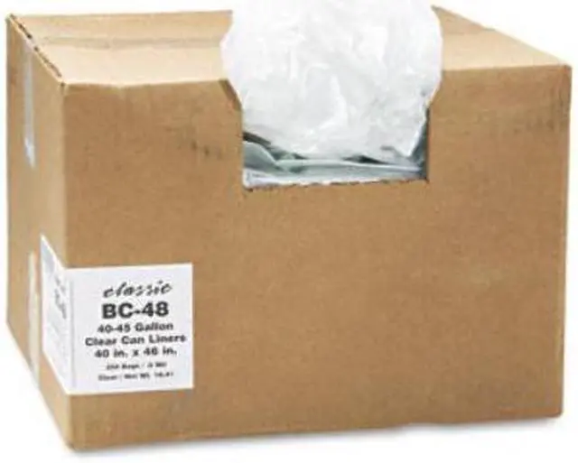 Alt view image 3 of 11 - Webster - WEBBC48 - Clear Low-Density Can Liners, 40-45gal, .63 Mil, 40 x 46, Clear, 250/Carton