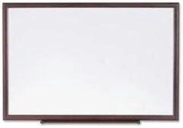 Alt view image 3 of 6 - Lorell Dry-Erase Board Wood Frame 6'x4' Brown/White 84169