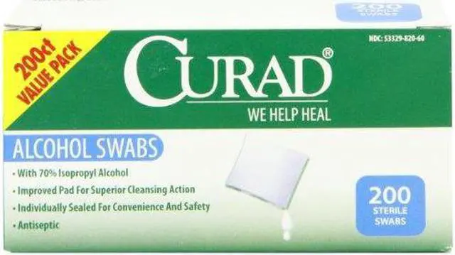 Alt view image 2 of 6 - Curad Alcohol Swabs 1 x 1 200/Box CUR45581