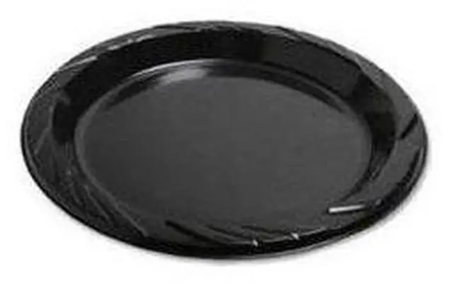 Alt view image 5 of 17 - Plastic Plates Round 9" Plate 125/PK Black