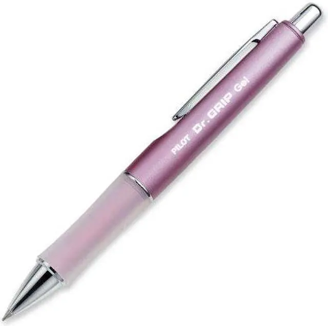 Alt view image 4 of 6 - Pilot Dr. Grip Roller Ball Retractable Gel Pen, Black Ink, Fine Point, 0.7 mm, Pink Barrel, EA - PIL36273