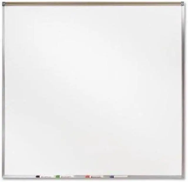 Alt view image 10 of 15 - Projection Board Dry-Erase Brd 4'x4' Aluminum Frame/White