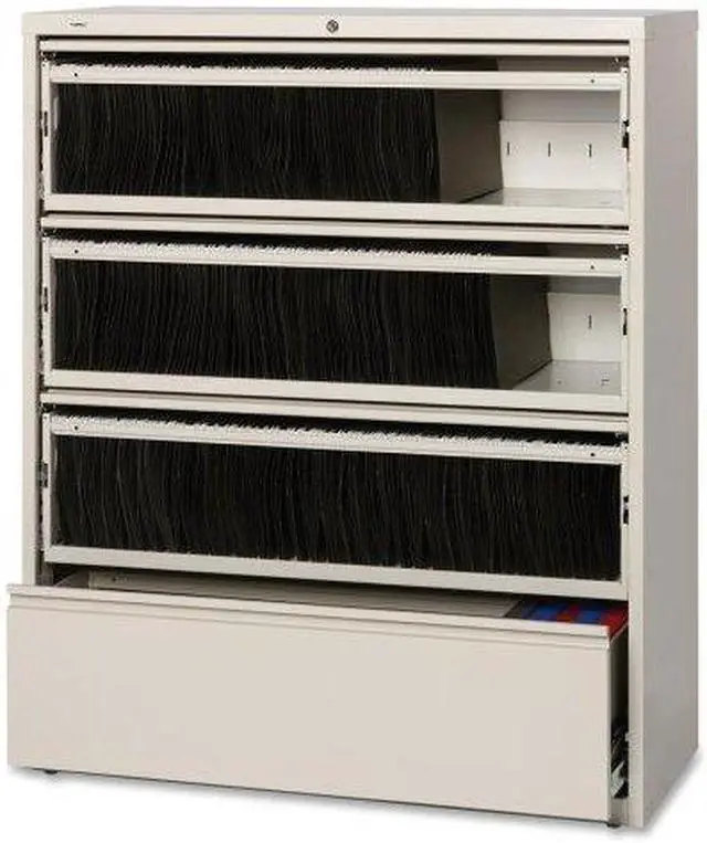 Main image of Lorell 43514 Receding Lateral File with Roll Out Shelves