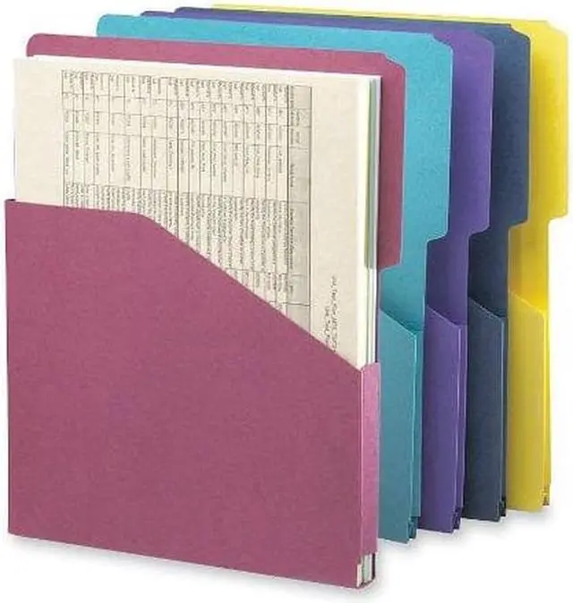 Alt view image 2 of 9 - Smead Slash Jackets 1" Expansn Letter 9-3/8"x11-1/2" 5/PK AST 75445