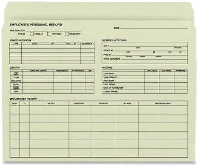Alt view image 5 of 11 - Smead Employee Record File Folder 77000