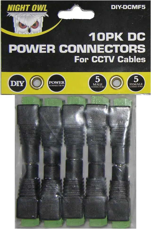 Alt view image 2 of 9 - Night Owl Security Products DIY-DCMF5 CCTV Male and Female Power Connectors (dc) for CCTV Cables