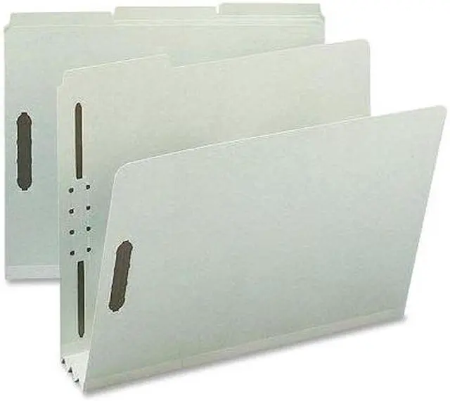 Alt view image 2 of 7 - Nature Saver SP17218 Pressboard Fastener Folder - 8.50" Width x 11" Length Sheet Size - 3" Expansion - 2 Fastener - 2" Folder Fastener Capacity - Gray/Green - 25 / Box, 1 Box