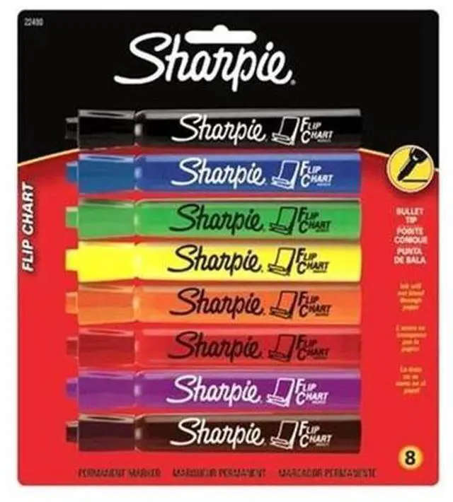 Alt view image 5 of 20 - Sharpie Flip Chart Marker Bullet Point 8/PK Assorted 22480PP