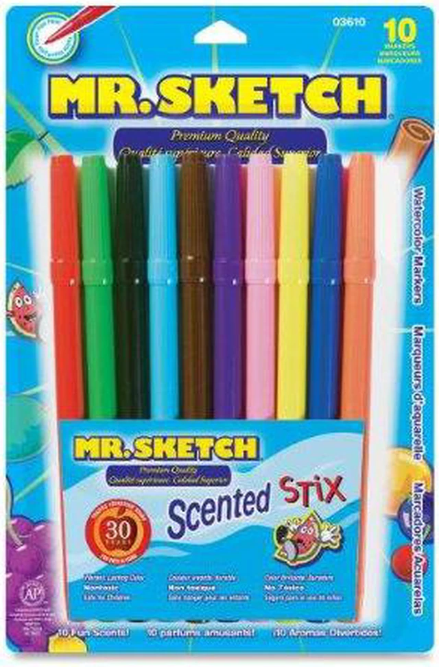 Mr. Sketch Scented Stix Watercolor Markers Fine Point 10/Set