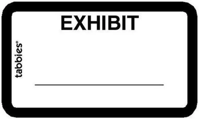Alt view image 2 of 6 - Tabbies Tabbies Color-coded Exhibit Labels 1.62" Width x 1" Length - 252 / Pack - White