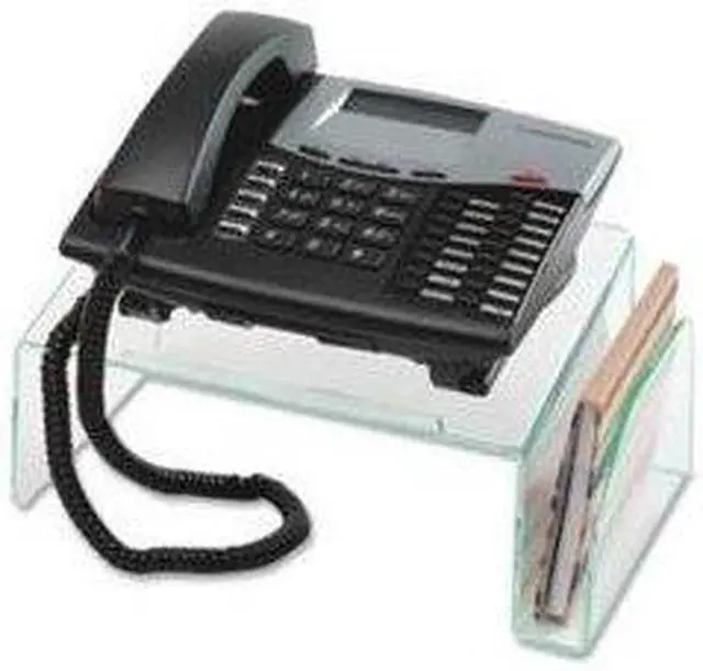 Main image of Lorell Phone Stand 11"x10"x5-1/2" Clear/Green 80661
